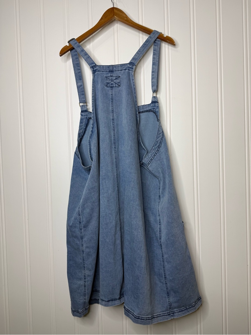 Denim Overall Dress - Blue - Picture 3 of 12